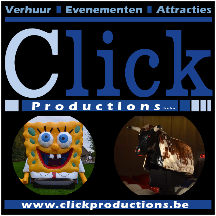 verhuurders van springkastelen De Pinte | Click Productions bvba