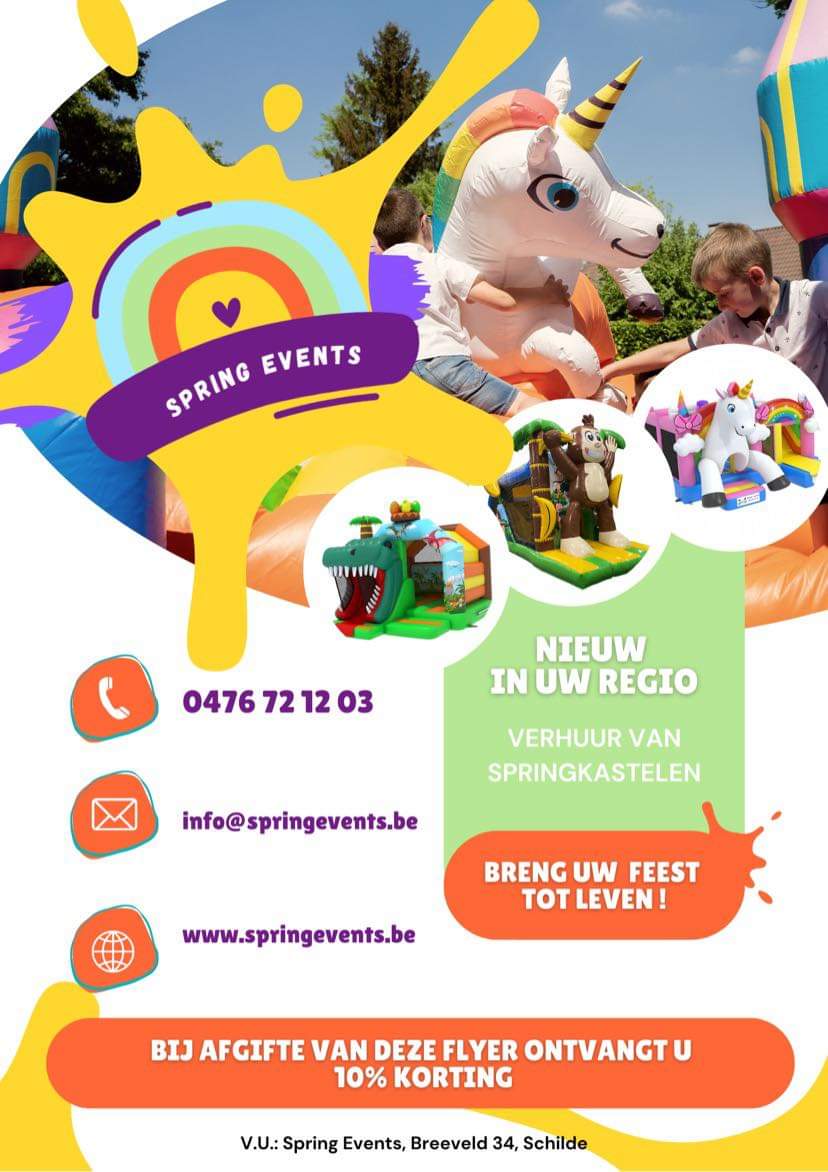 verhuurders van springkastelen Schilde | Spring-events